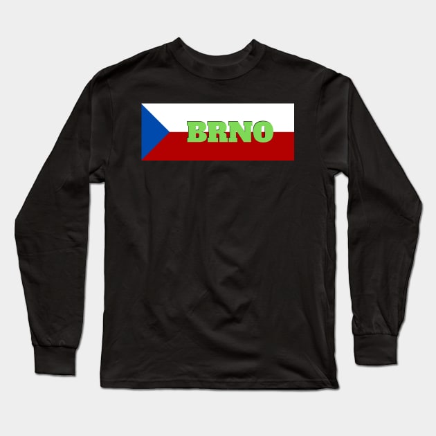 Brno City in Czech Republic Flag Long Sleeve T-Shirt by aybe7elf